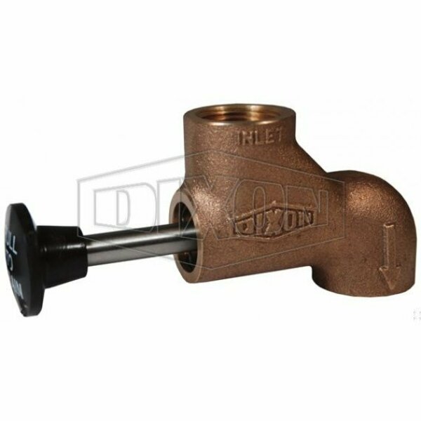 Dixon Direct Mount Push-Pull Drain Valve, 3/4 in Nominal, Female NPT End Style, Brass PPDV75